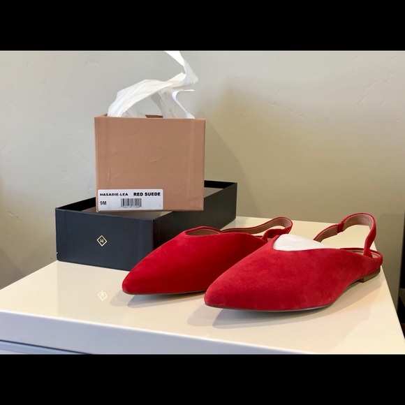 NIB Halogen Hasadie-Lea Red Suede Flats 🥿 - Picture 4 of 4